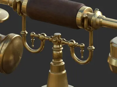 VINTAGE PHONE Low-poly 3D model