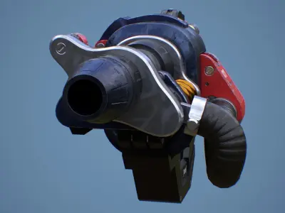 Torbjorn Gun Low-poly 3D model