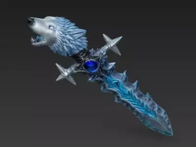 Winter Howl Frost Blade 3D Model Low-poly 3D model