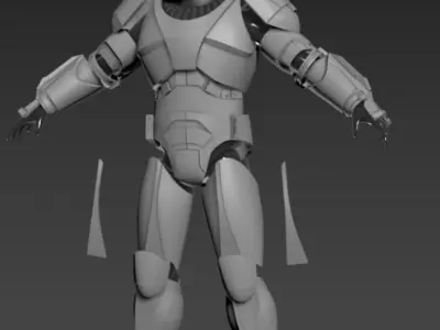 Clone Commando 6 inch figure kit conversion STL 3D print model