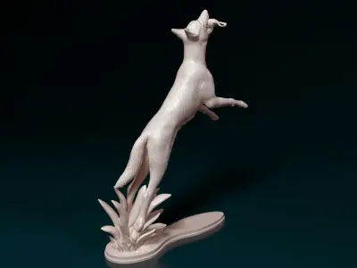 Flying dog 3D print model