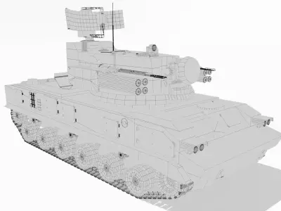 9K22 Tunguska 3D model