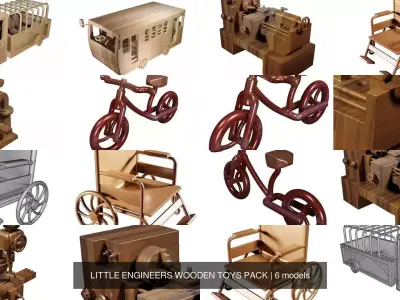 LITTLE ENGINEERS WOODEN TOYS PACK
