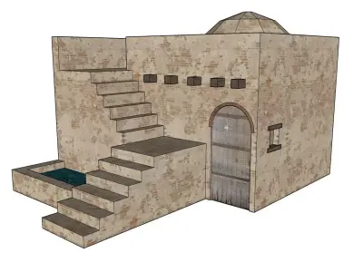 Medieval Egyptian House Low Poly Low-poly 3D model