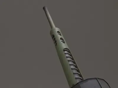 British Polsten 20mm Anti-Air Gun Low-poly 3D model