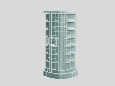 Utility Pedestal Box Low-poly 3D model