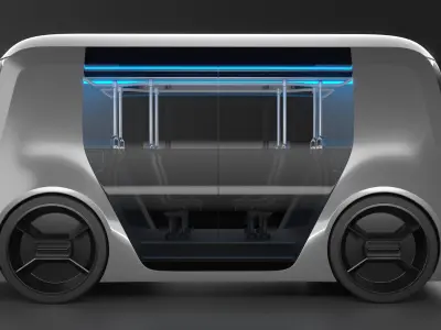 Futuristic Minibus 3D model