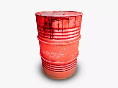 Steel Drum Barrel Low-poly 3D model buy