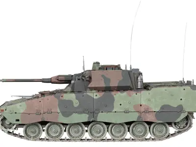 Stridsfordon Combat Vehicle 90 Low-poly 3D model