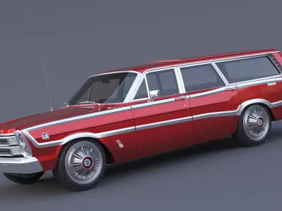 1966 Ford Country Squire 3D model
