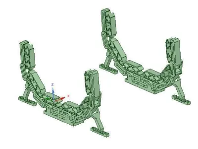 adjustable shock absorber for ship model transport 3D print model