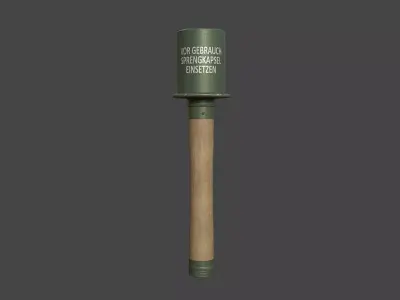 M24 hand grenade Low-poly 3D model