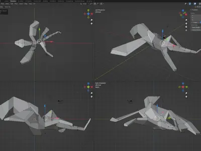 small reptile Low-poly 3D model