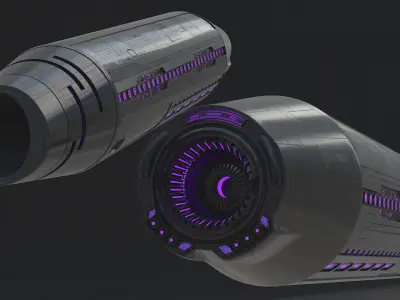  Black Tube Shaped UFO Ship 