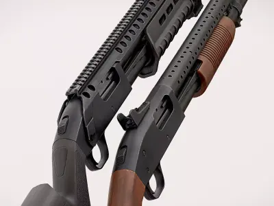 Mossberg 590 Low-poly 3D model