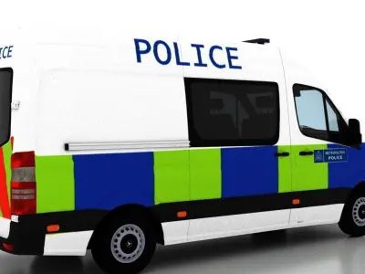 Mercedes Benz Sprinter L2H2 2015 England Police Crew Van EU 3D model