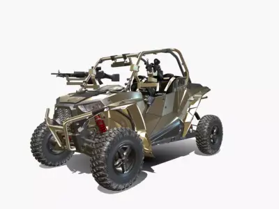 rzrxp 1000 militar 4x4 Low-poly 3D model