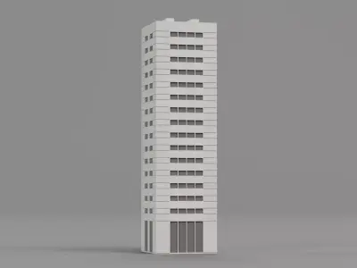 Paper Skyscraper V6 Low-poly 3D model