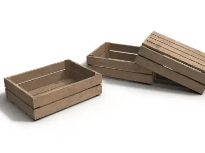 Wooden Crate 3D 3D model 5