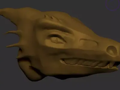 Dragon Head Free 3D model shop