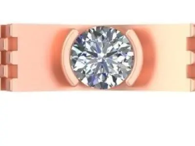 Small beads diamond mens ring GR-53 3D print model