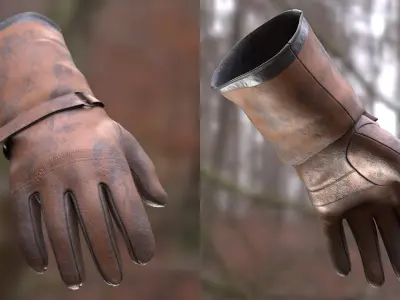 Man and Woman in Working Gloves 146 3D model