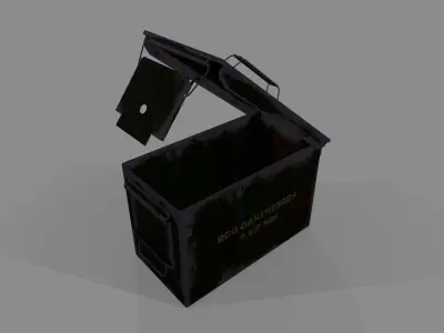 Ammo Box Low-poly 3D model 8