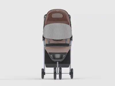 Baby stroller 3D model 3D model 16