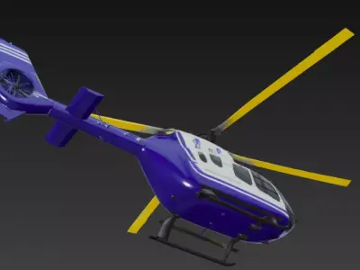 3d Commercial Helicopter Model 3D model