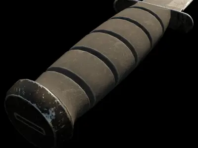 Ka-Bar Combat Knife Free low-poly 3D model