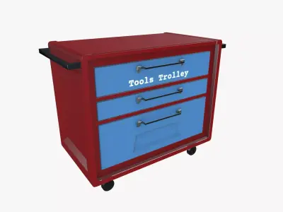 Industrial Toolbox Low-poly 3D model
