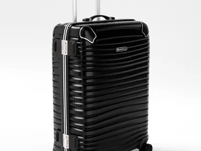 Modern Travel Suitcase Low-poly 3D model