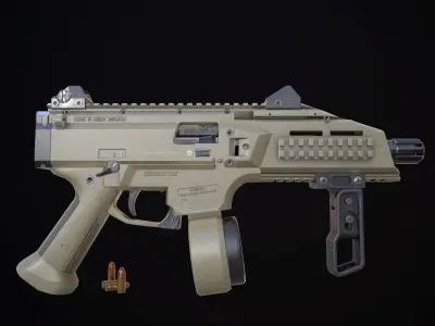 CZ Scorpion EVO 3 S1 Pistol Low-poly 3D model