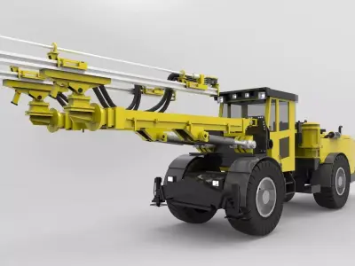 Atlas Copco boomer 3d model Low-poly 3D model