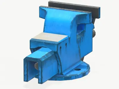 Vice Holder PBR RIG animated Low-poly 3D model