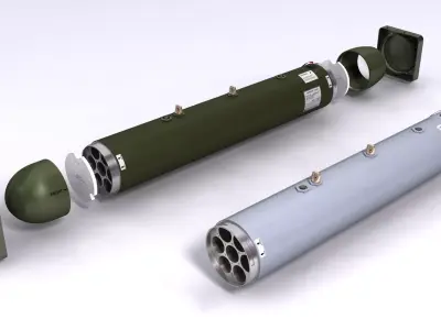 LAU-68 LAU-131 Rocket Launchers for Hydra 70 3D model