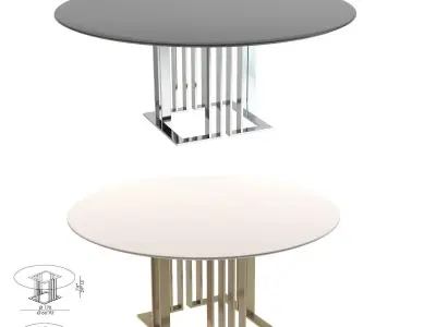 Meridiani Tables Charlie Round Low-poly 3D model