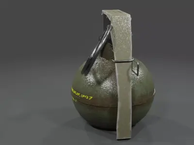 M67 Grenade 3D Model Low Poly Game Ready Low-poly 3D model