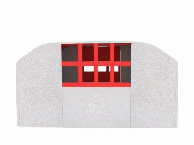 Warehouse Flat Low-poly 3D model