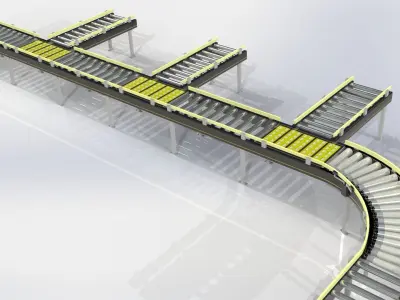 Roller Conveyor Line V3 3D model