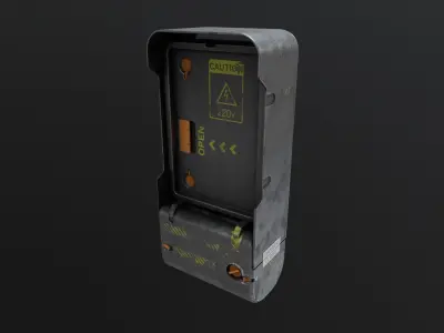 Electrical Control Panel sci-fi Free low-poly 3D model
