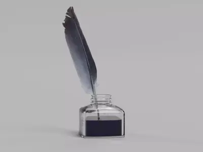 -Quill in Inkpot- 3D model