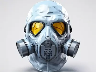 Realistic Gas Mask 3D Model Low-poly 3D model purchase