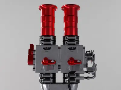 Throttle Body Double 4S1M 3D model