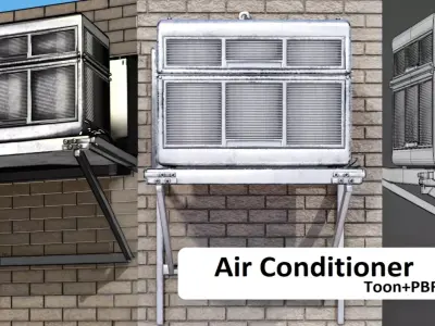 Air Conditioner Low-poly 3D model shop