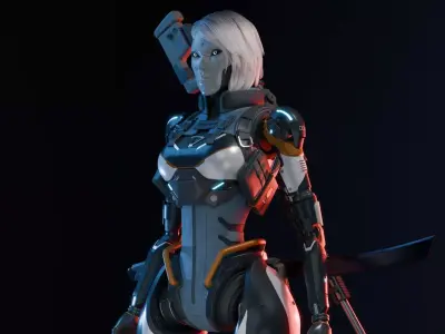 Military bot 3D model