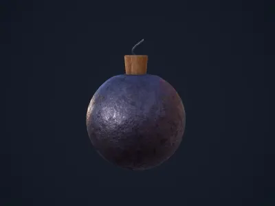 Bomb Ball Low-poly 3D model purchase