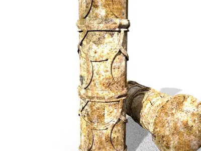 ancient column stone pedestal printable Low-poly 3D model