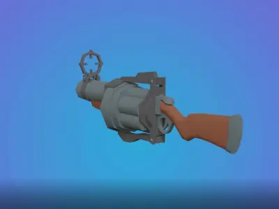 Super low poly Weapon Pack for Free Free low-poly 3D model