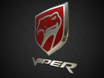 viper logo 3D model by 3dlogoman